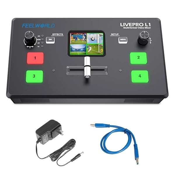 【貨物輸送無料】LIVEPRO L1 V1マルチフォーマットビデオミキサースイッチャー2inLCD映写幕