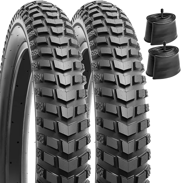 【送料無料】2本セット,20 3.0 タイヤ,20x3.0 76-406 自転車タイヤ + チューブ 肉厚 米式バルブ32mm,｜And.Uオンライン