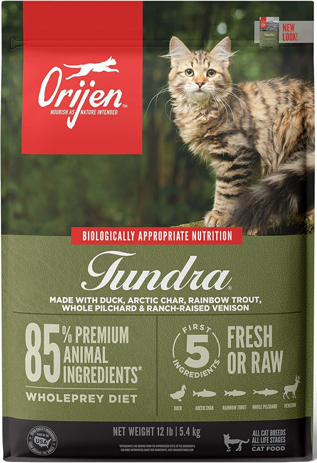 正規品 Orijen カナダ産 オリジン ツンドラ キャット 5.4kg プレミアムフード キャットフード 全猫種 全年齢対象 猫用ドライフード 総合栄養食