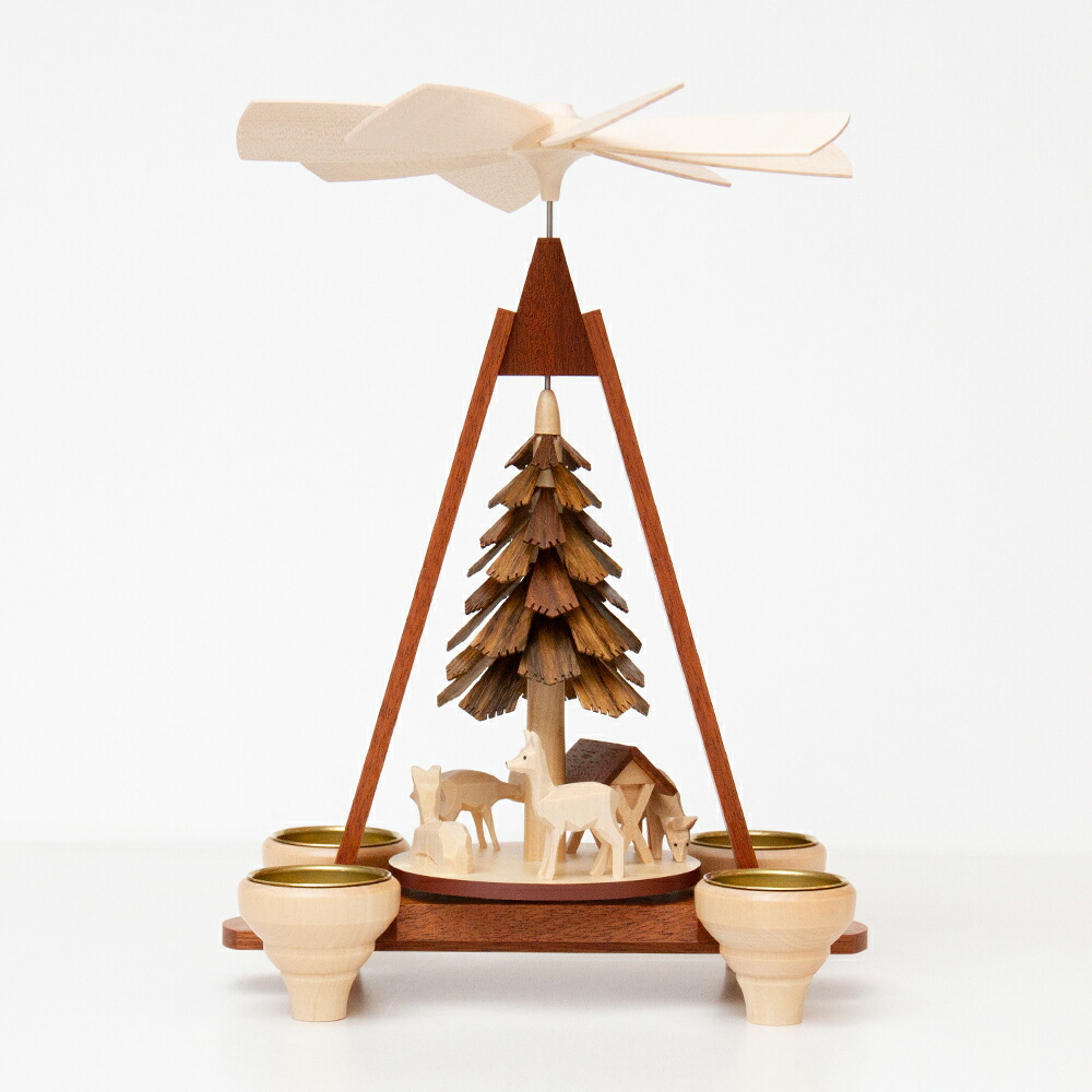 ドイツ エルツ山脈地方工芸品 木製 クリスマスピラミッド　ヴィンテージ クリスマスピラミッド ウィンドミル エルツ山地 ドイツ リヒャルト