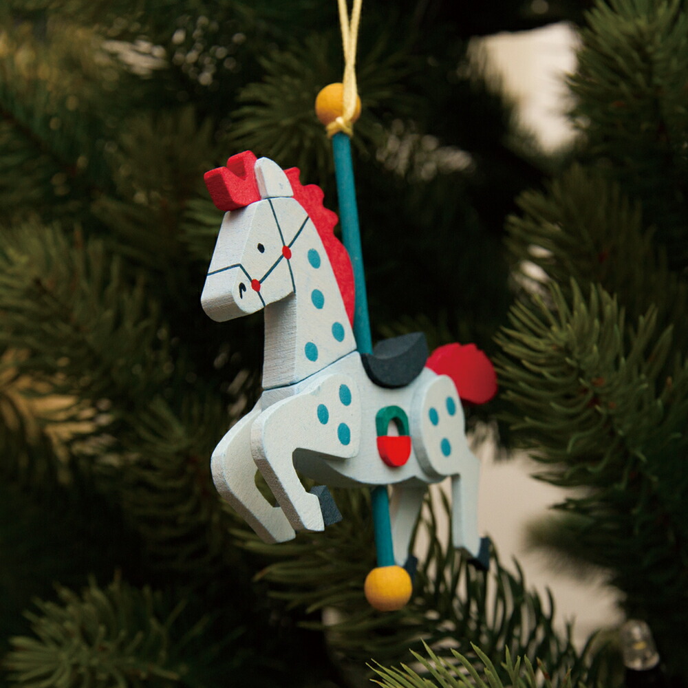 楽天市場 カルーセルの馬 Light Blue Graupner オーナメント And Child Living Life