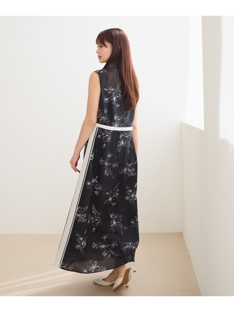 【SALE／33%OFF】パネルスカーフ柄ワンピース Andemiu アンデミュウ ワンピース・ドレス ワンピース ホワイト ブラック【RBA_E】【送料無料】[ Fashion]｜Andemiu