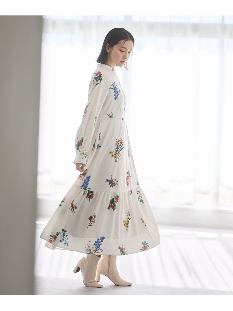 【SALE／20%OFF】ボタニカルフラワーワンピース Andemiu アンデミュウ ワンピース・ドレス ワンピース ネイビー【RBA_E】【送料無料】[ Fashion]｜Andemiu