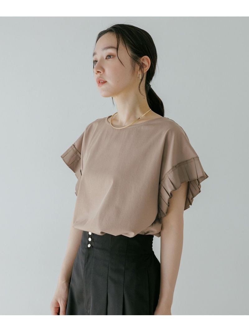 ソデフハクタックカットソー Andemiu アンデミュウ トップス カットソー・Tシャツ ブラウン ブラック ホワイト【先行予約】*【送料無料】[ Fashion]