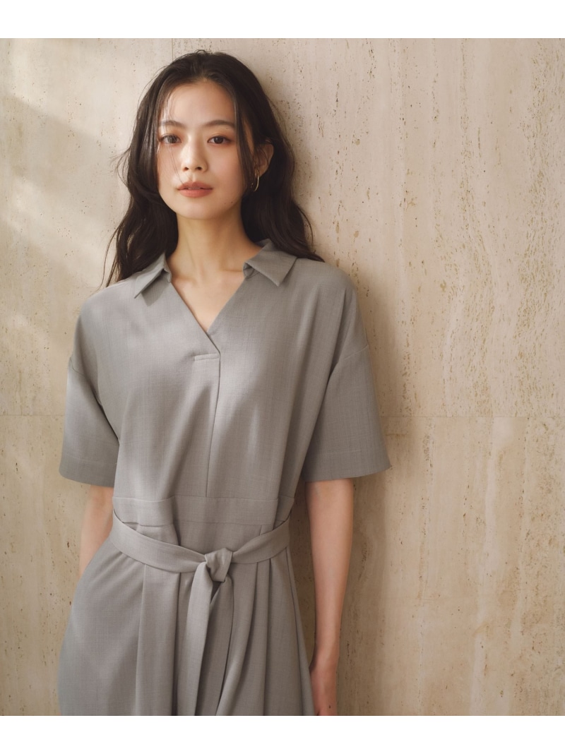 スキッパーシャツワンピース Andemiu アンデミュウ 衣装・お召しもの 衣装 ベージュ カーキ緑であること 米国海軍【貨物輸送無料】[ Fashion]