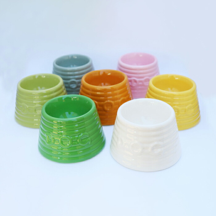 ボンネットどんぶり鉢 BAUER POTTERY｜バウアーポタリー【RINGWARE DOG BOWL】 犬 瀬戸もの 釣り合い感 食べ分かりやすい 高さがある 犬用食器 水入れ 貨物輸送無料 今めかしい 愛くるしげ