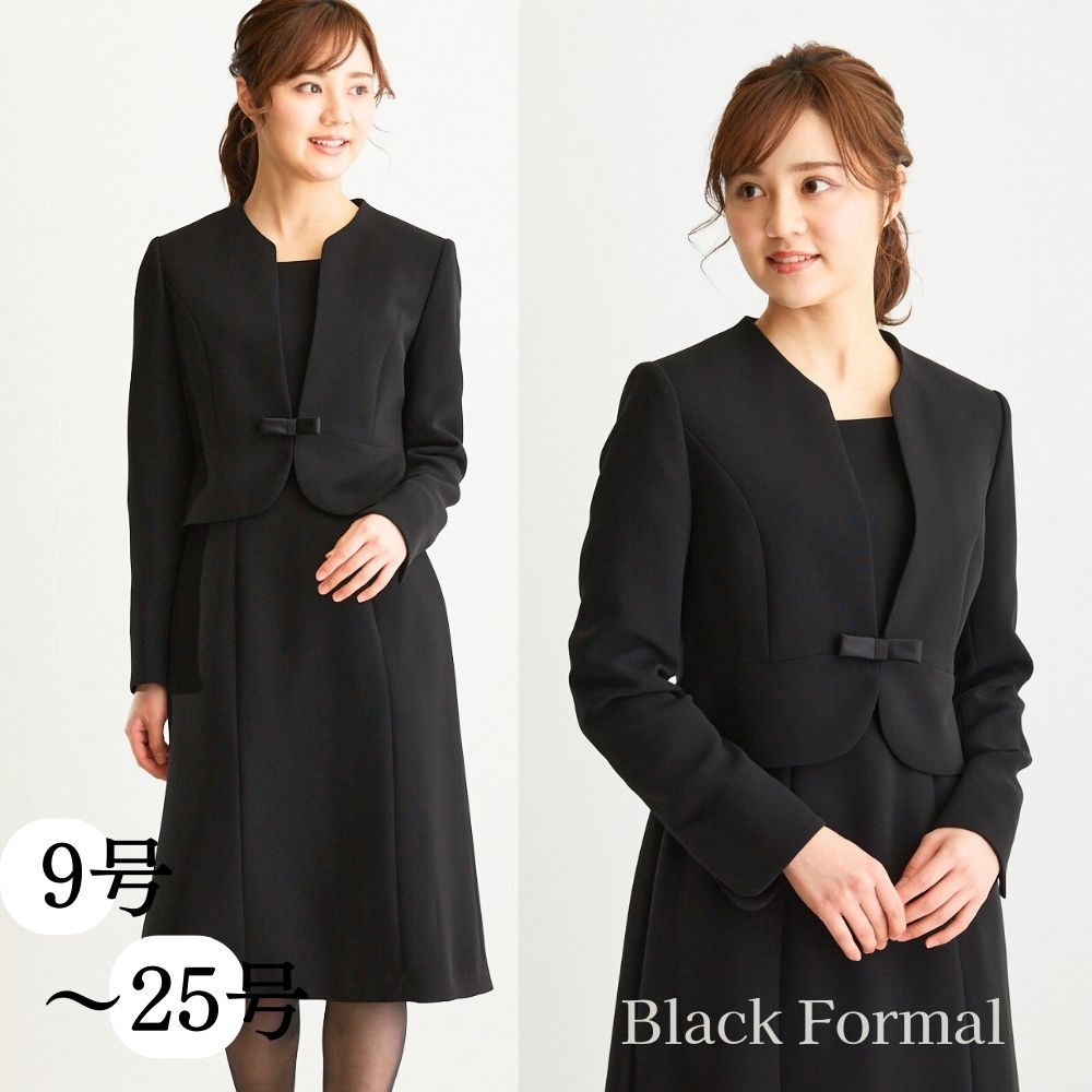 楽天市場】喪服 礼服 ブラックフォーマル スーツ ワンピースセット  