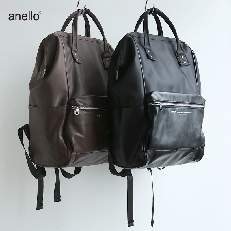 【受注発注】anello アネロ ニュープレミアム口金リュック(L) ATB4266 バッグ 鞄 かばん NEW PREMIUM 大容量 男女兼用 レディース メンズ 通勤 通学 旅行 ママ マザーズバッグ お出かけ シンプル 大人 BK BR 春 夏 秋 冬 メール便不可