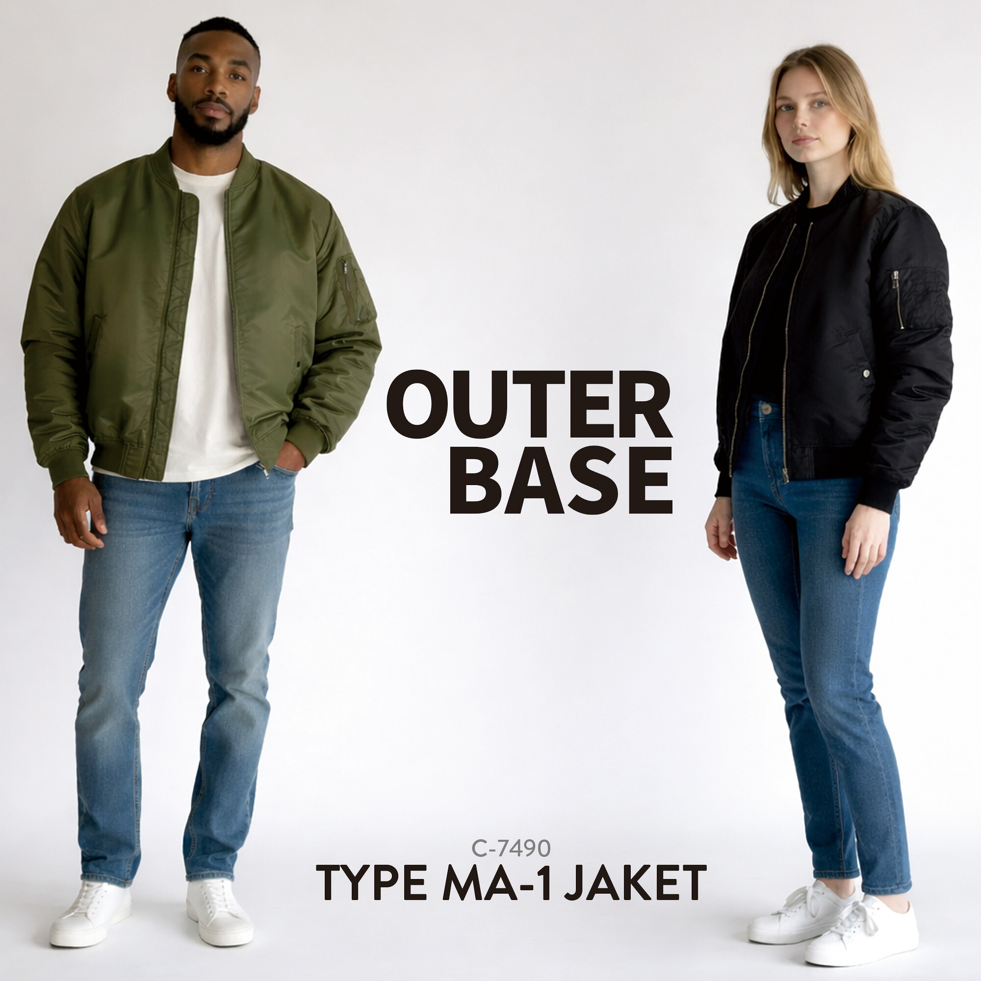 MA-1 ジャケット メンズ レディース ユニセックス United Athle ユナイテッドアスレ タイプ MA-1 ジャケット (中綿入) 7490-01