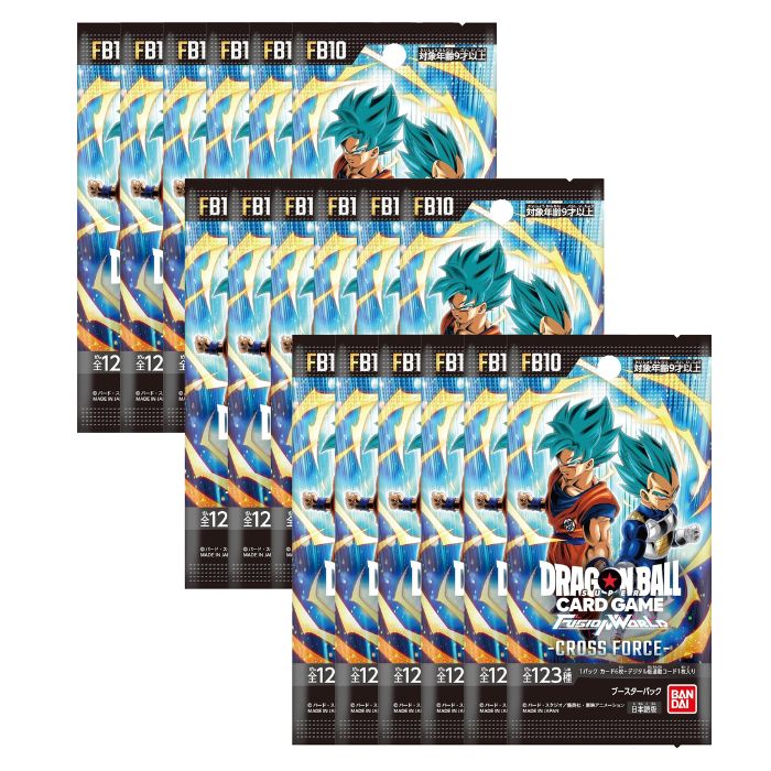 6月13日発売 6風呂敷き包み/12風呂敷き包み/18風呂敷き包み ばら売り ドラゴンボールスーパーカードゲーム 核融合反応世界 ブースター風呂敷き包み CROSS FORCE FB10 BOX クロスフォース