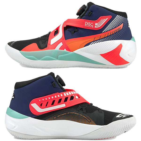 2022新発 03 SALE 今ならナンバーシールプレゼント中 プーマ 21Q1 PUMA 194812 リバース バスケットボール ミッドカット  シューズ ディスク バスケットボール
