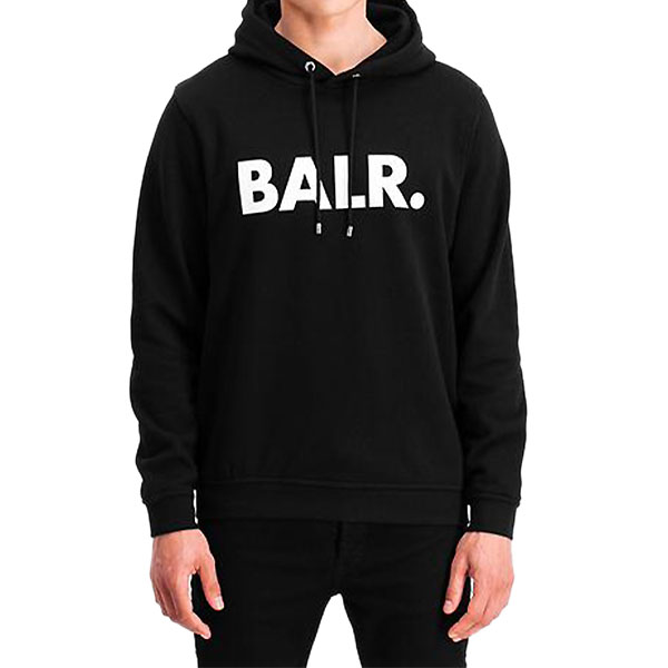 ＜制限事項クーポン券ふり出し中 6/11 01:59まで 百貨店大売り出し＞ 山高帽子（BALR.） B12611017  BLK 蹴球 パーカー  フーディー  BRAND STRAIGHT HOODIE  22SS