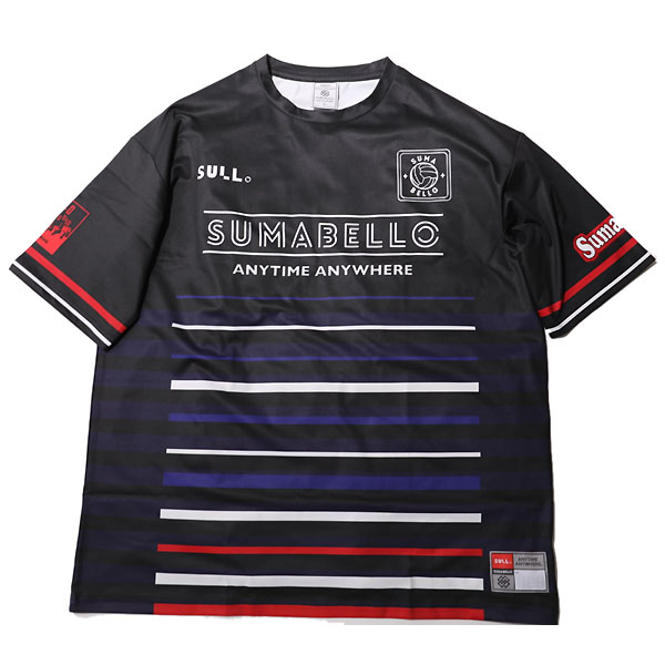 ＜ネコポス発送 送料無料＞ スージョ（SULLO）　1720101021 BLK サッカー　フットサル　プラクティスシャツ BORDER PRA SHIRT 24SS