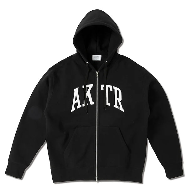 ＜限定クーポン発行中 4/17 09:59まで お買い物マラソン＞ AKTR（アクター）　225024010 BK　バスケットボール　パーカー　COLLEGE LOGO SWEAT ZIP HOODIE 25FW