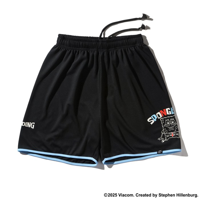 ＜限定クーポン発行中 4/10 01:59まで お買い物マラソン＞ ＜ネコポス発送 送料無料＞ SPALDING（スポルディング）　SMP25150S　1000　バスケットボール　スポンジ・ボブ パペット プラクティスパンツ　25FW