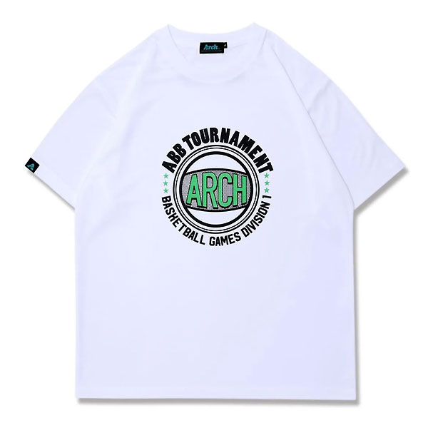 ＜ネコポス発送 送料無料＞ ARCH（アーチ）　T125131 WHT　バスケットボール　Ｔシャツ　tournament tee DRY　25SS
