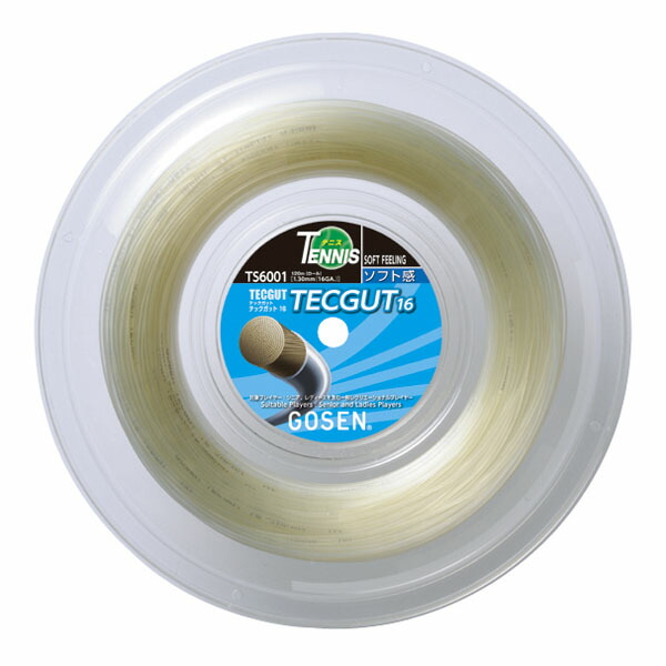GOSEN（ゴーセン） テックガット16ロール TS6001W テニス ガット  14FW
