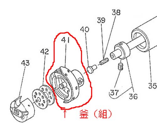 釜（倍釜ミシン用）/型番 HSM-A\u003cBR\u003e【貨物輸送無料】【代引っ張ること委員会客あしらい】