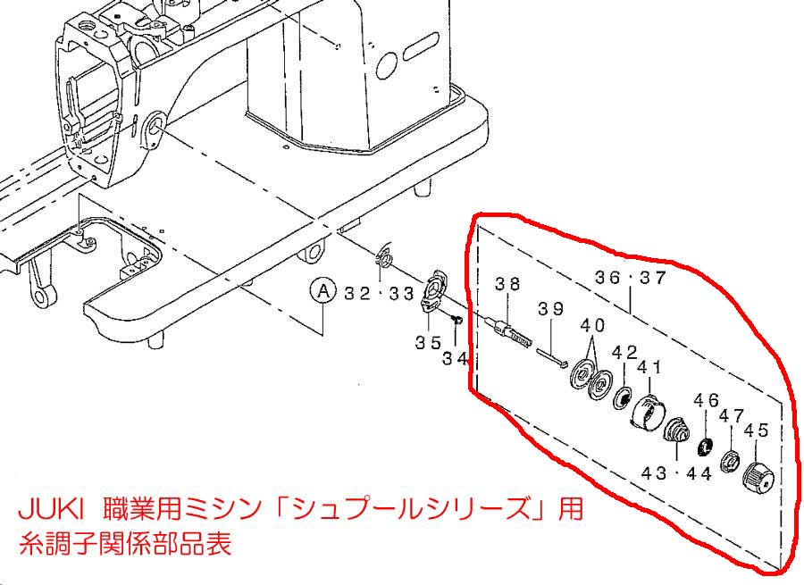 楽天市場 Juki 職業用ミシン用糸調子 組 メール便での発送ｏｋ 安藤ミシン商会