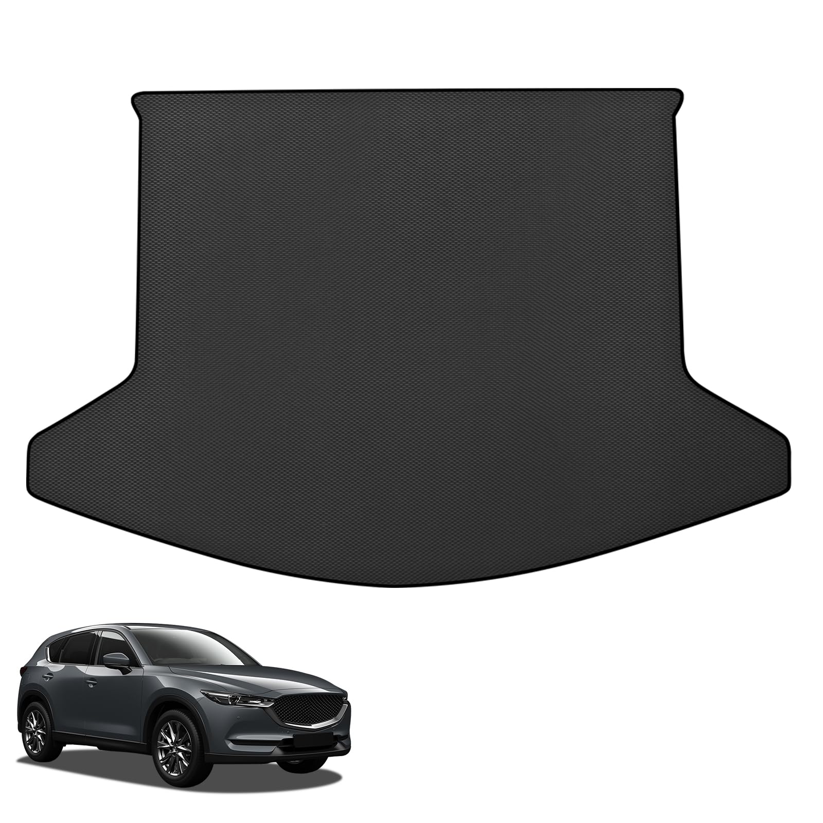 新型 マツダ CX-5 KF系 車種用 ラゲッジマット MAZDA CX5 用 2Dトランクマット PVC素材 カーゴマット 滑り止め 巻け収納 保護マット 防水 耐汚れ 耐摩擦 ラゲッジトレイ 取付簡単 カスタム 内装パーツ