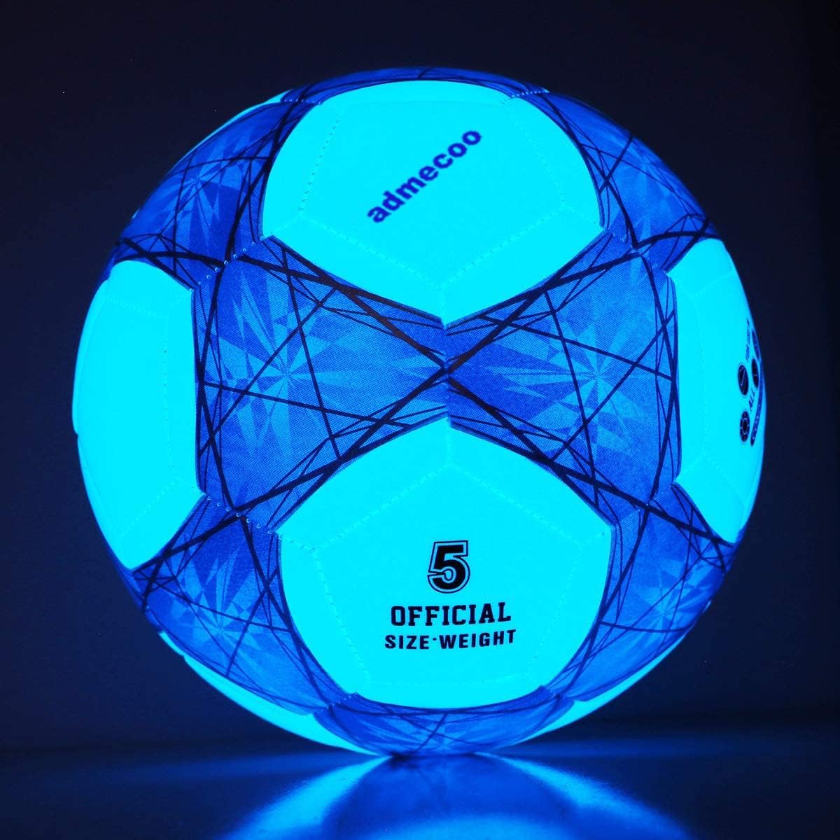 光るサッカーボール 暗闇で光るサッカーボール サイズ 3/4/5 ニードルとポンプボール付き メンズ ユース 大人用 ナイトゲーム