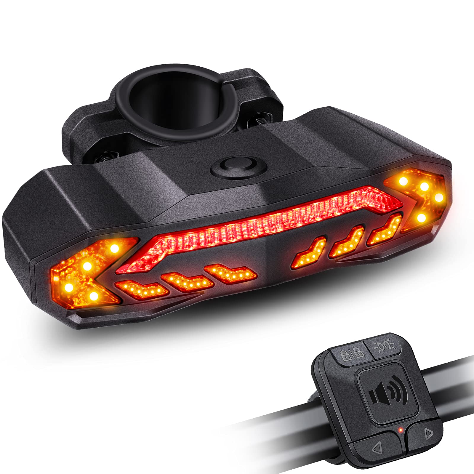 楽天市場】5in1 自転車 ウインカーライト アラーム 110dB 自転車 方向