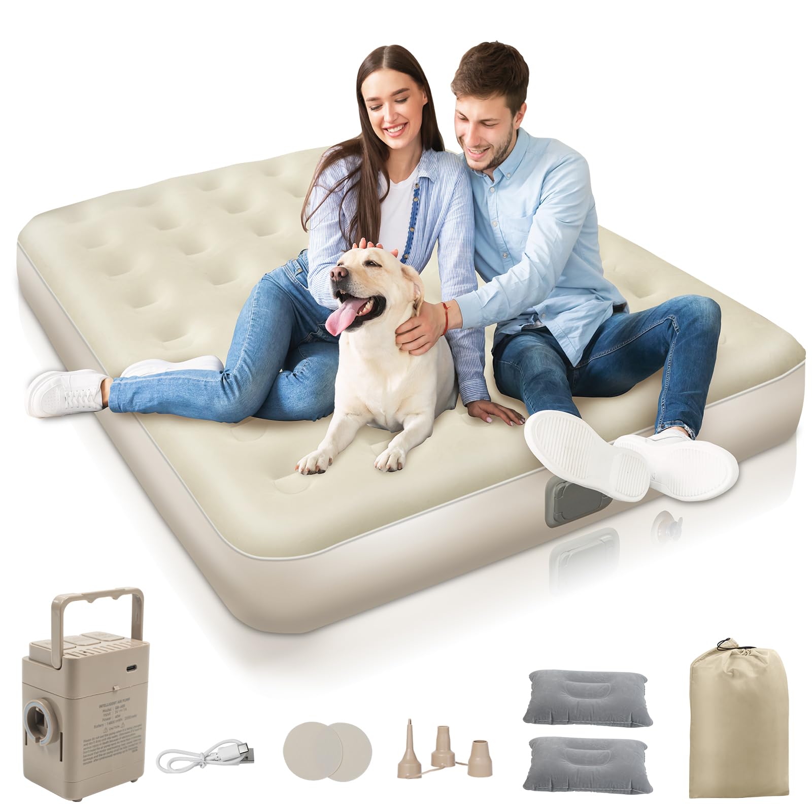 楽天市場】エアーベッド 電動ポンプ内蔵【25cm厚&90秒自動膨張