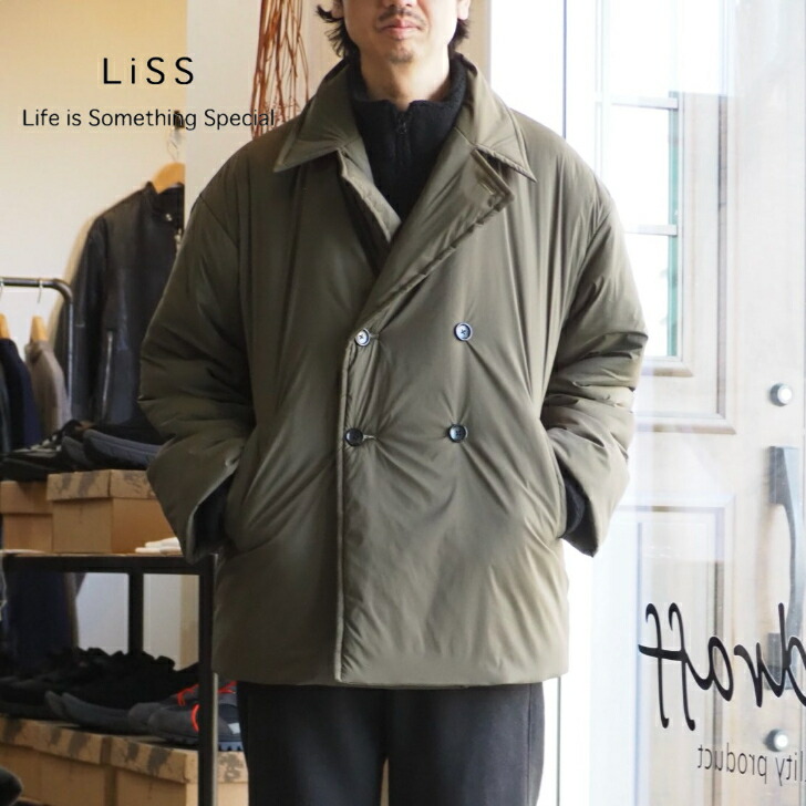 【超軽量の中綿Pコート】Liss（リス）/Padding middle COAT/中綿/【KHAKI BROWN/BLACK】全2色 19,250円