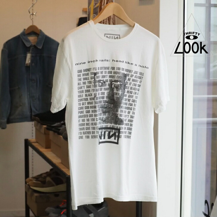 【人気バンドプリントTシャツ】THRFTY LOOK/NINE INCH NAILS TEE/Tシャツ【WHITE】