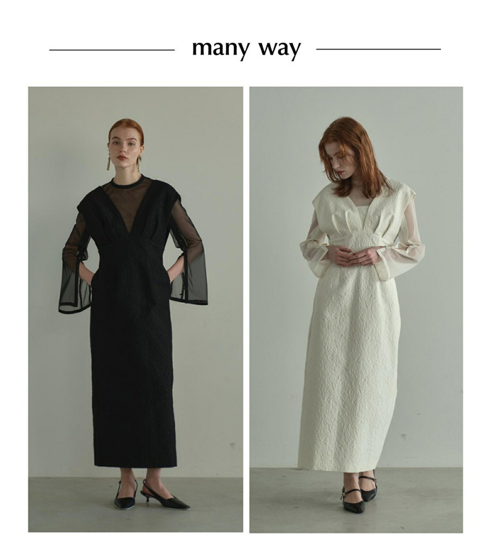 公式】 ANDRESD アンドレスド 【 V line jacquard dress 】 結婚式 
