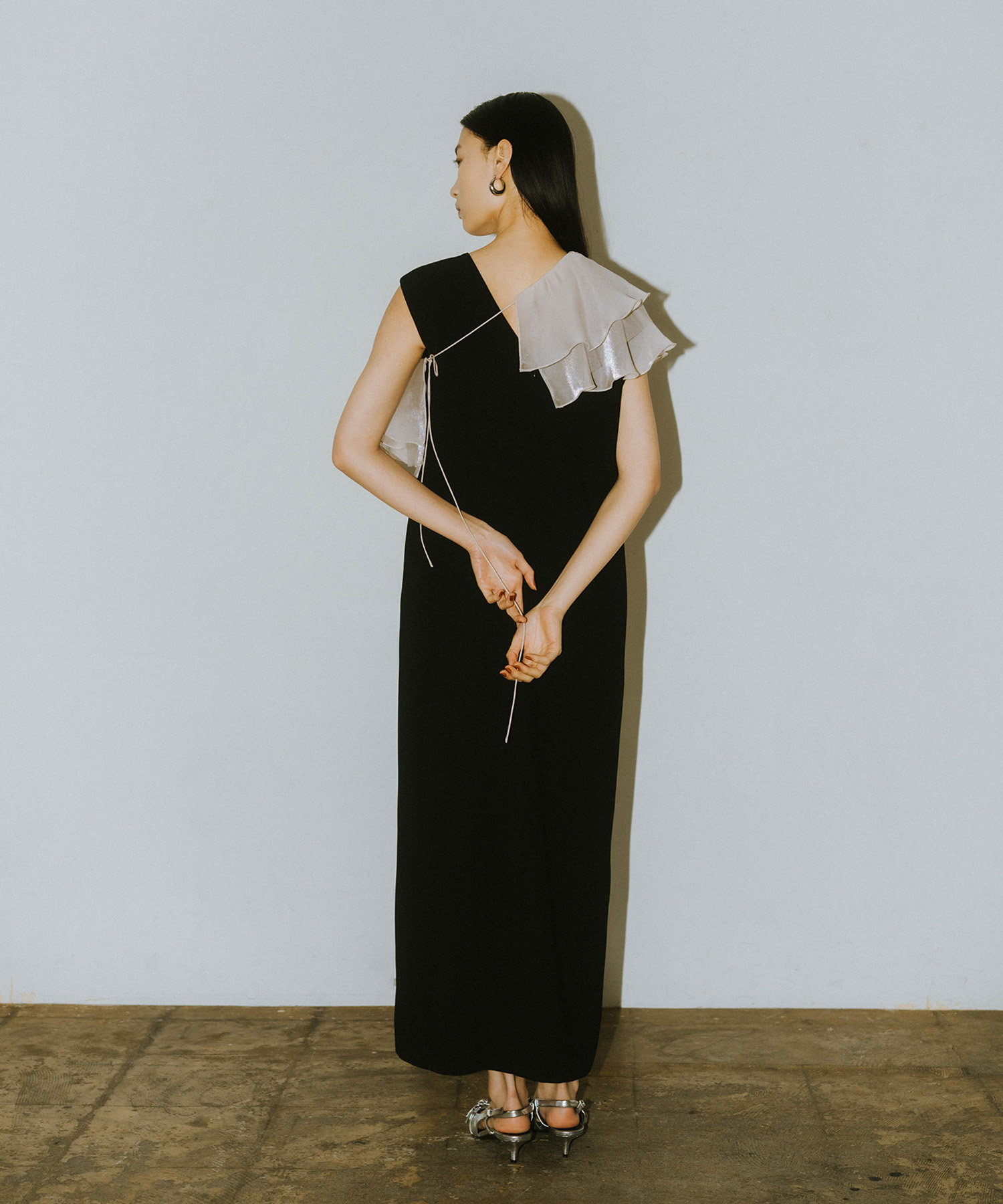 公式】 ANDRESD アンドレスド 【 glossy multi ruffle dress 】結婚式