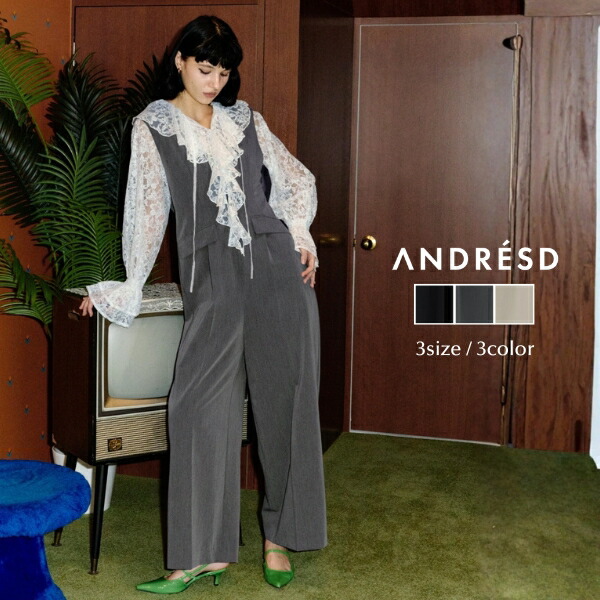 【堅苦しさ】 ANDRESD アンドレスド 【 lace ruffle all-インチ-one dress 】 華燭の典 御召しもの 衣装 華燭の典衣装 オケージョンドレス 寄りあい御召しもの フォーマルドレス 二次会 二次会御召しもの 交歓会 オールインワン オールインワン御召しもの スピード競技