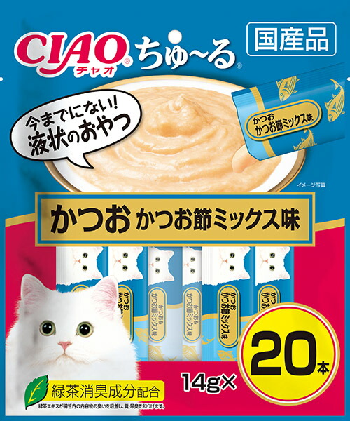 いなば CIAO ちゅ~る かつお かつお節ミックス味 20本入り(14gx20本)×★16個★【ケース販売・目隠し梱包不可】 SC-130