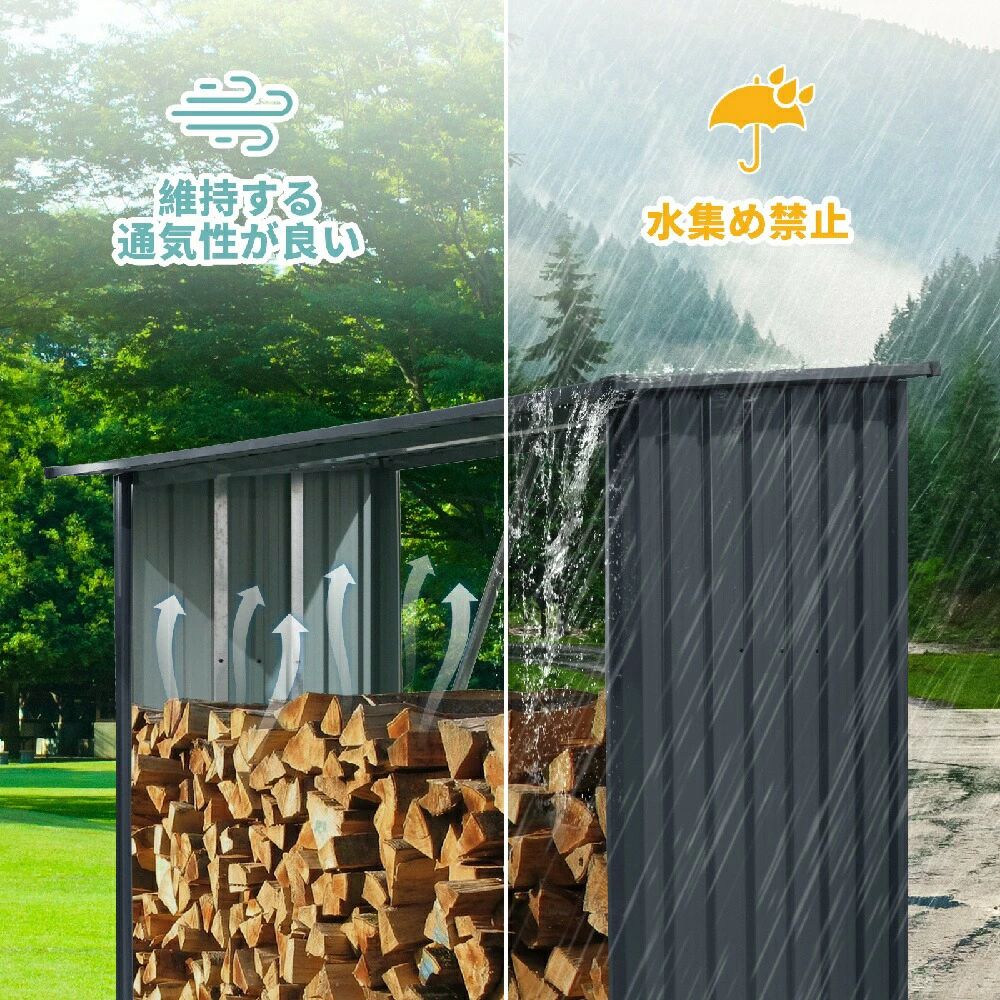 【即納】薪ラック 薪棚 薪ストッカー 屋外 スチール 薪置き棚 収納 薪収納 乾燥 組み立て式 室外薪保管 薪収納 耐久 通気 組み立て簡単 スチールフレーム 薪 ラック 保管 乾燥 整理 アウトドア 暖炉 焚火 組み立て式 室外 冬 家庭用 13,493円