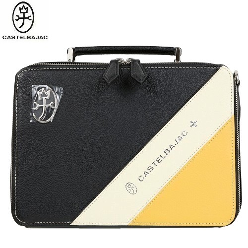 カステルバジャック ショルダーバッグ CASTELBAJAC 25%OFF 本革 ミラン レザー 2WAY B5 黒 23/4/5 270423 23.10sage 16,500円