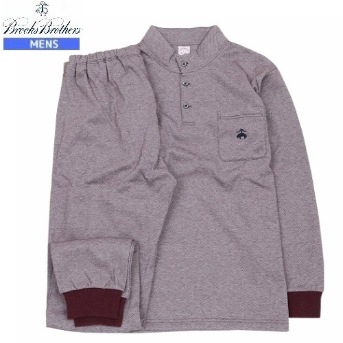 ブルックスブラザーズ パジャマ Brooks Brothers 31%OFF メンズ ブランド ギフト プレゼント 秋冬 裏ベロア バーズアイ ハイネック 紳士 長袖 長ズボン 赤 25/1/4 230125｜ａｎｅｗ