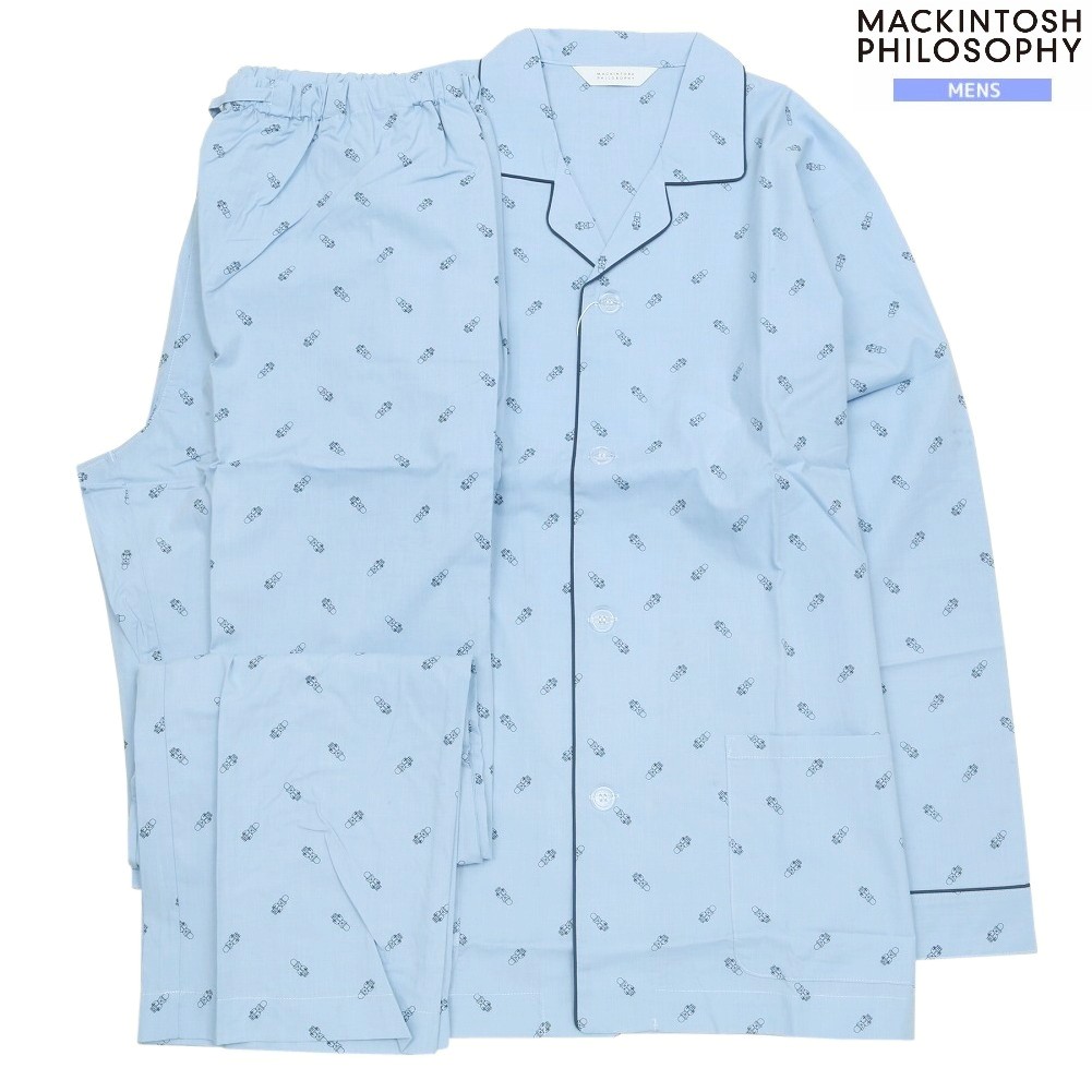 マッキントッシュ パジャマ MACKINTOSH PHILOSOPHY 15%OFF メンズ ブランド ギフト プレゼント バッキンガムベア 前開き 紳士 長袖 長ズボン 水色 24/5/5 300524｜ａｎｅｗ