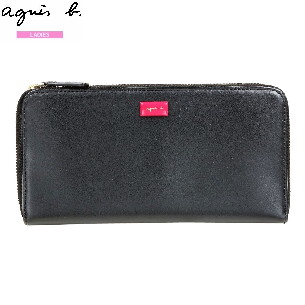 新品箱付き【アニエスベー】公式現行モデル 高級感 b.ロゴ金具 かぶせ