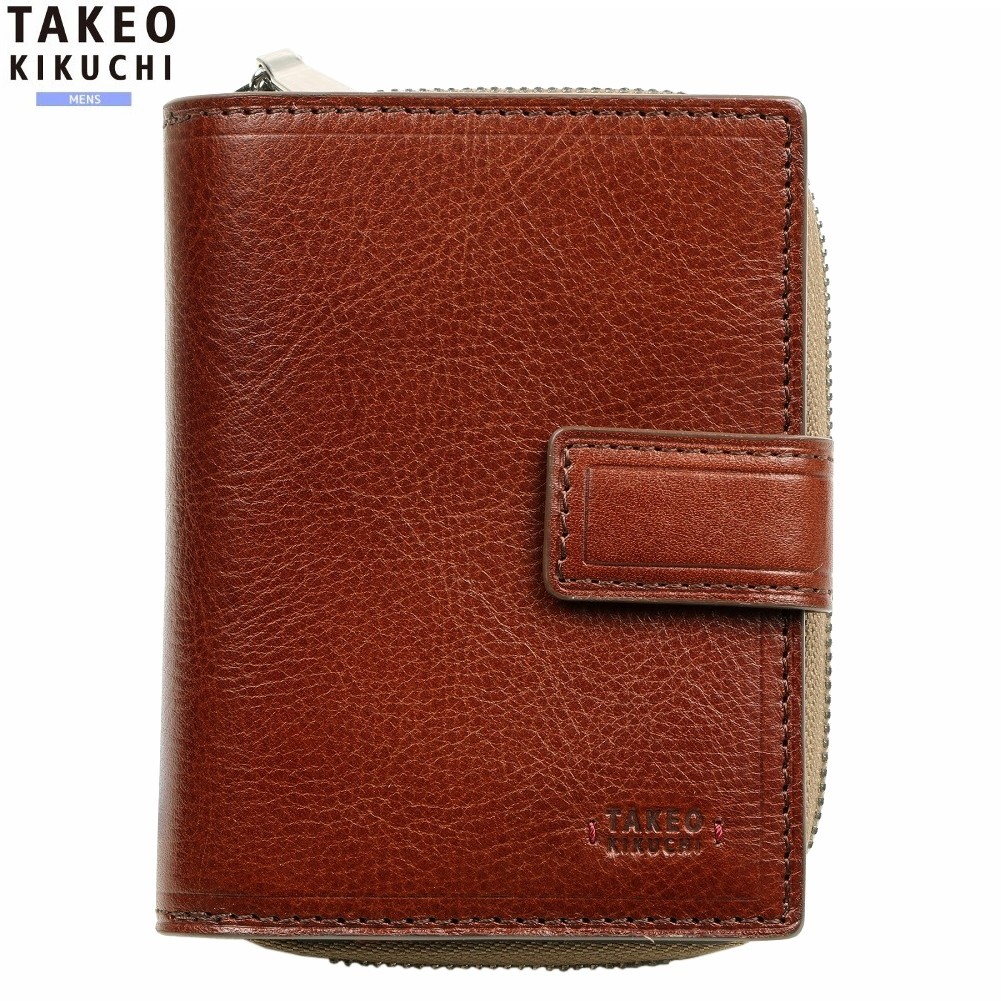 タケオキクチ 二つ折り紙入れ TAKEO KIKUCHI 25%OFF メンズ ブランド名 差し上げ物 差し上げ物 本革 ハンプトン 手がかり入れもの付き添い人 茶 24/7/4 260724
