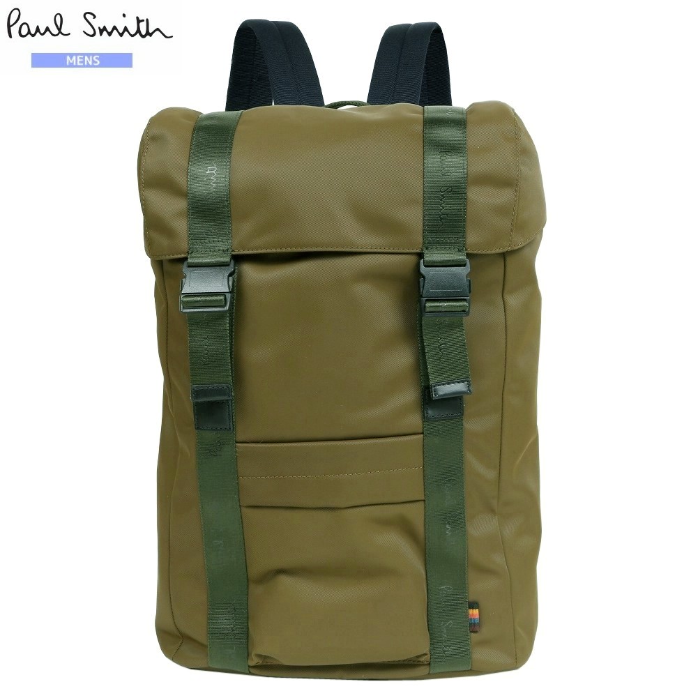 Paul Smith✨未使用級 巾着型レザーリュック 裏地花柄 ゴールド金具