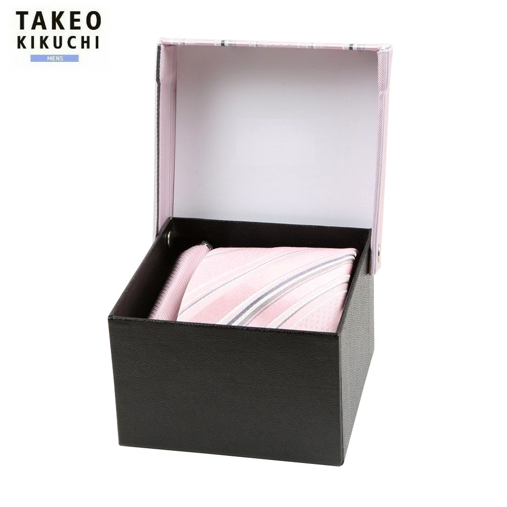 タケオキクチ チーフ & シルクネクタイ セット TAKEO KIKUCHI 28%OFF メンズ ブランド ギフト プレゼント 【フォーマルBOX】 ピンク 25/2/4 200225|anew