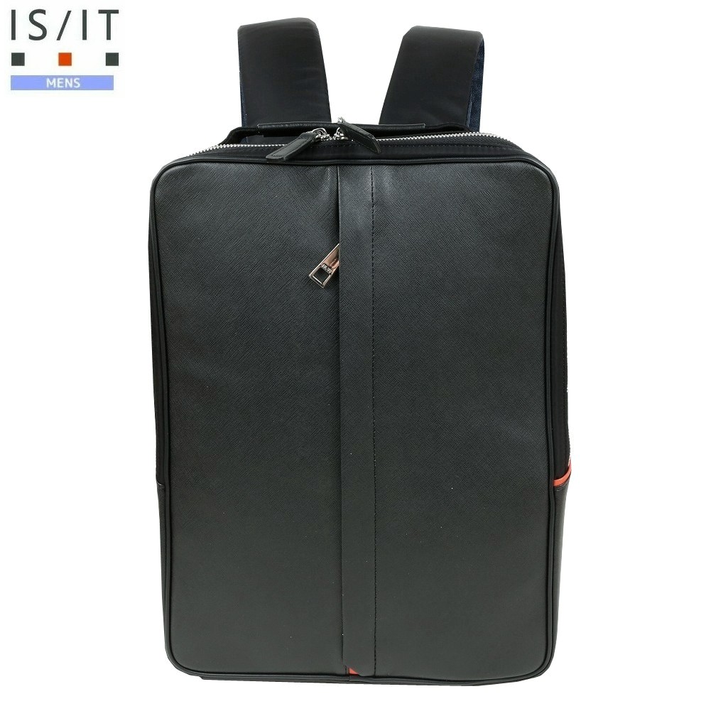 イズイット ビジネスリュック IS/IT 50%OFF メンズ ブランド サフィール 撥水 2WAY A4ジャスト 黒 1704BE