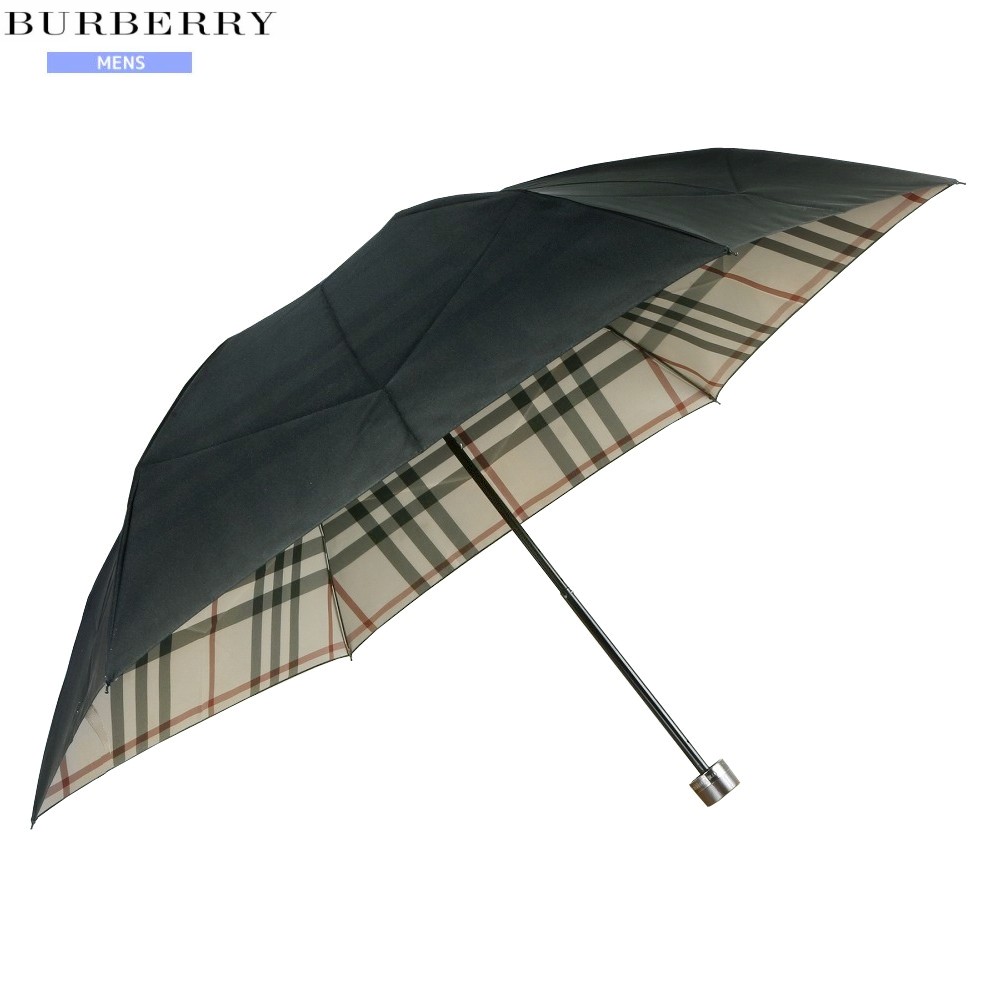 BURBERRY*折りたたみ雨傘*ボーダー fflower11_044-e-1br-1722540-38