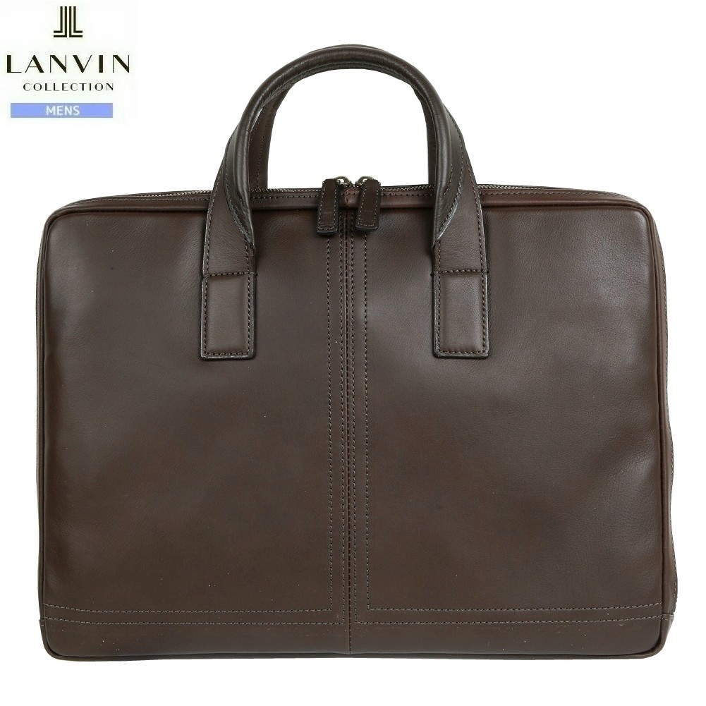 ランバン ビジネスバッグ LANVIN COLLECTION 37%OFF メンズ ブランド 日本製 本革 サントル レザー ブリーフケース A4ジャスト 撥水 軽量 チョコ 0210BE
