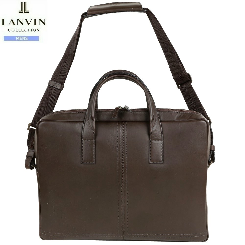 ランバン ビジネスバッグ LANVIN COLLECTION 36%OFF メンズ ブランド 日本製 本革 2WAY サントル レザー ブリーフケース A4 撥水 軽量 チョコ 0210BE