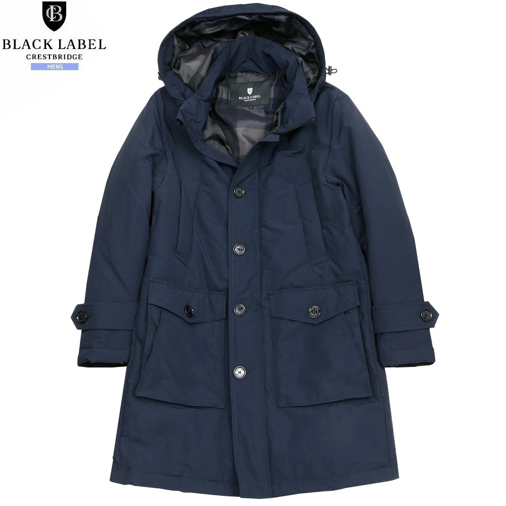 黒いこと付け札 クレストブリッジ 落ちこむ上衣 BLACK LABEL CRESTBRIDGE 30%OFF メンズ ブランド名 2WAY ナイロンタッサー ロング 紺 2711BE