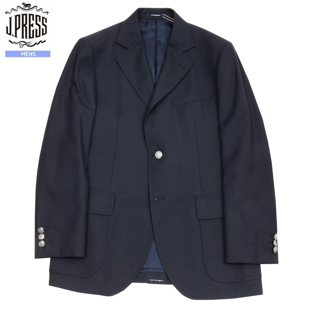 J.PRESS 紺ブレザー ジェイプレス 18%OFF メンズ ブランド 春夏 定番 JAPAN CRAFT CLOTH サマーメッシュ 銀釦 3B 背抜き 紺 0204BE