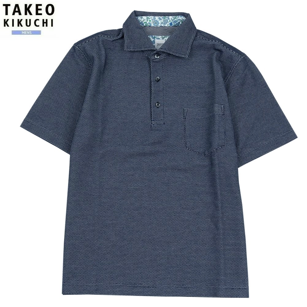 タケオキクチ ポロシャツ TAKEO KIKUCHI 28%OFF メンズ ブランド 【抗菌防臭】ハニカムメランジ 半袖 紺 0406BF｜ａｎｅｗ 8,360円