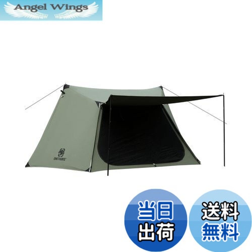 【送料無料】OneTigris SOLO HOMESTEAD テント TCテント パップテント 軍幕 ポリコットン素材 通気 設営簡単 耐 久 ソロテントポール付き グランドシート付き キャンプ 焚き火 ツーリング 1-2人用 家族用