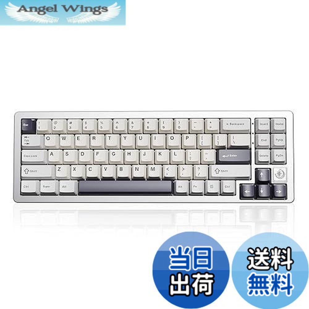 【送料無料】YUNZII AL71 メカニカルキーボード 68% コンパクト フルアルミCNC加工 ガスケット構造 [Bluetooth/2.4G/USB-C 三モード接続] ホットスワップ対応 NKRO RGBバックライト Win/Mac両対応 技適認証済み プレゼント対応（シルバー、クリスタルホワイトスイッチ）